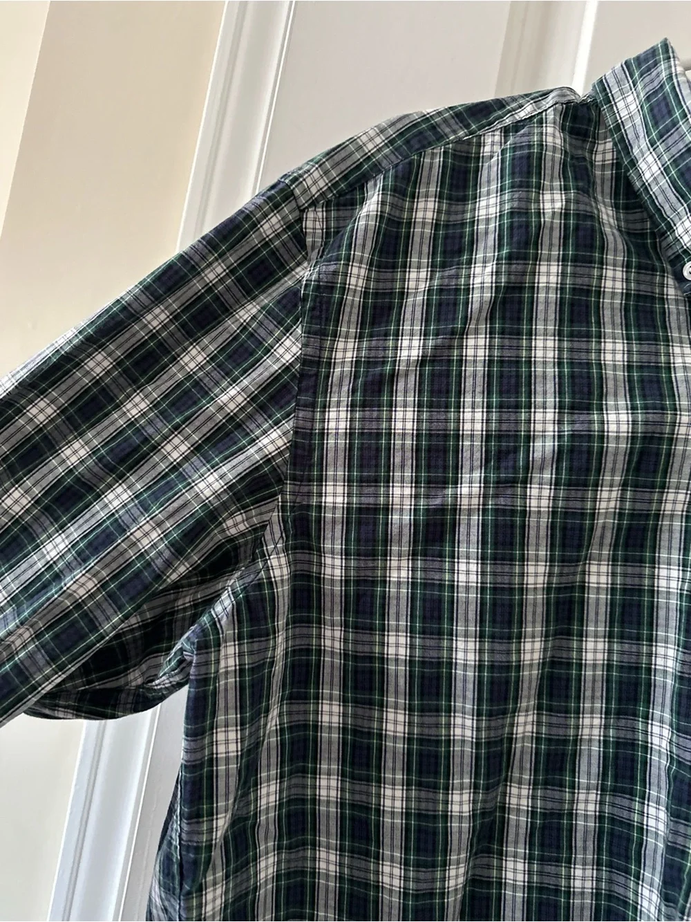 J.Crew Blue Plaid Flex Washed Slim Fit Long Sleeve Button Down Shirt Men’s Sz XL
